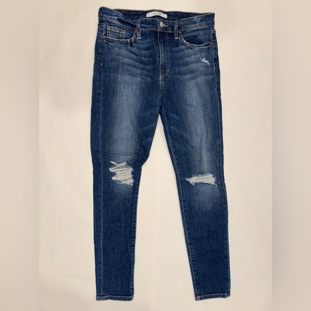Distressed Blue Jeans